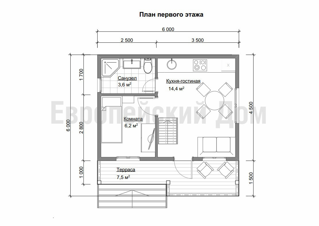 Финский дом 6х6 со вторым светом и продуманной планировкой | Проекты Домов.  Строительство. | Дзен