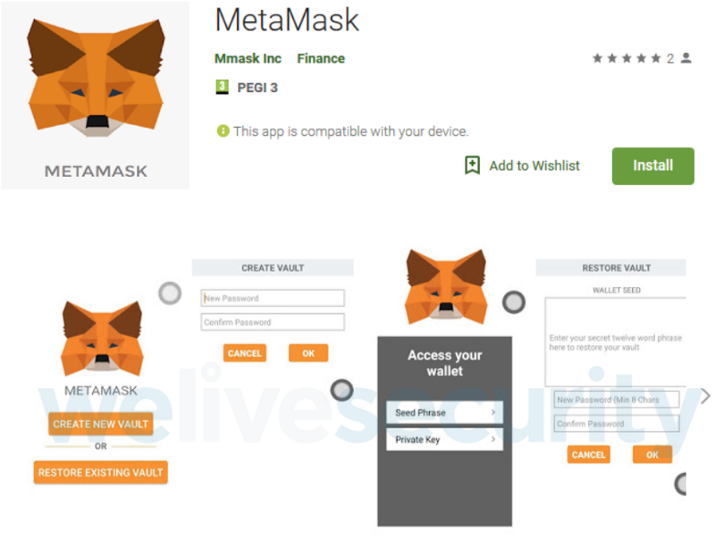 Расширение Metamask к браузеру используется более чем 1.3 миллионами пользователей.