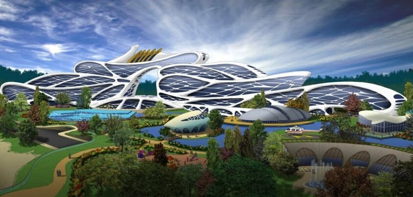 модель города из экономики будущего Жака Фреско проект "Венера"