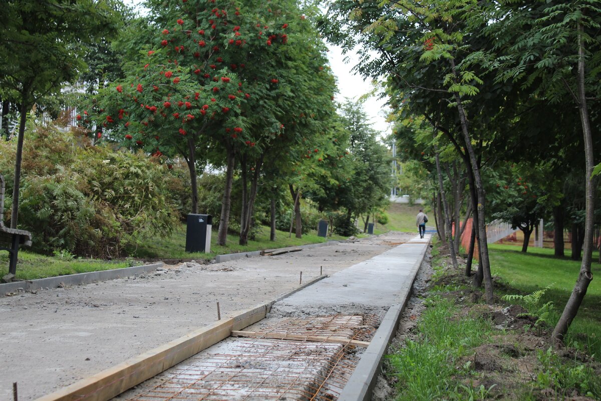 работа над прогулочным дорожками