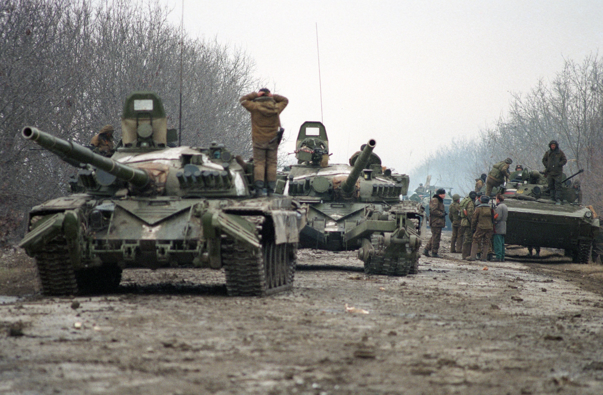 Битва за Бамут 1995. Т-72 Ичкерии..