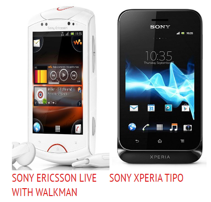 сравнение Sony Xperia tipo и Sony Ericsson Live with walkman