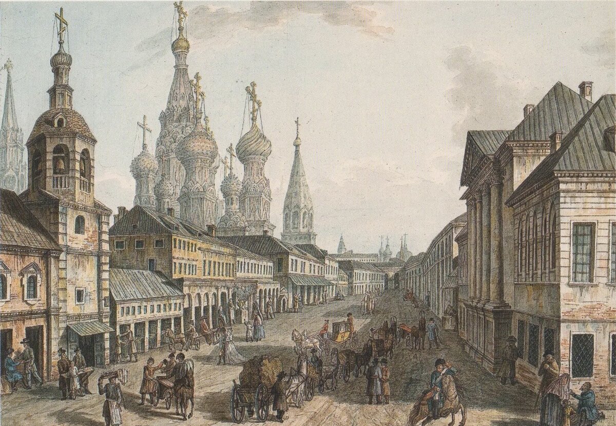 Москва на картине 1800 года и сейчас! #179 | Now&Then Russia | Дзен