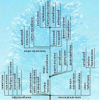 Родственные связи языков (по А.Милитареву)