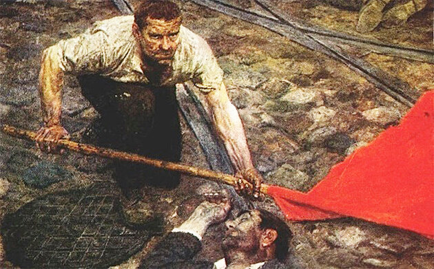 Гелий Коржев «Поднимающий знамя»