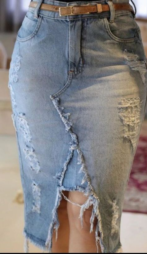 Сделай сам: как старые джинсы перешить в модную юбку