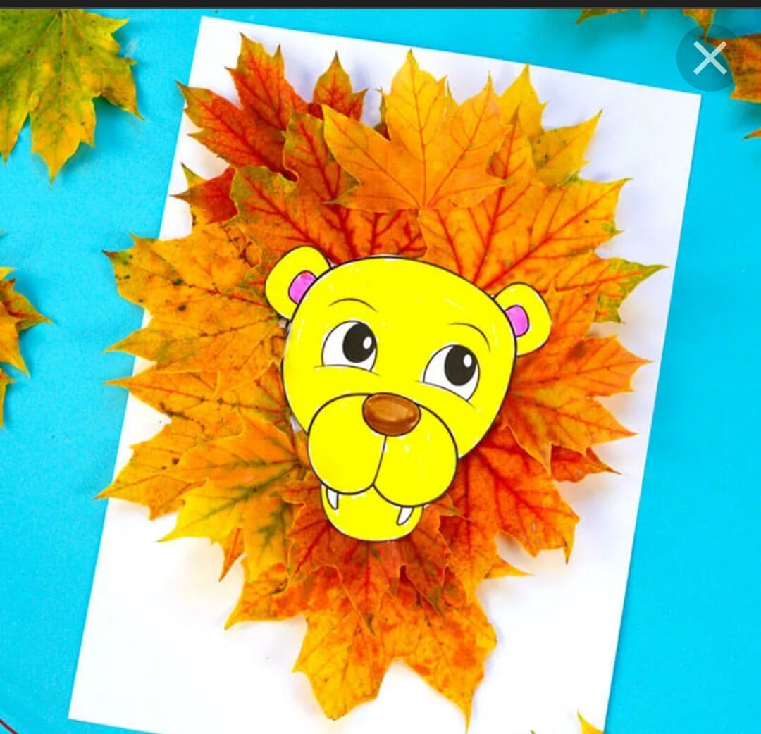 картинки аппликации из листьев на тему осень