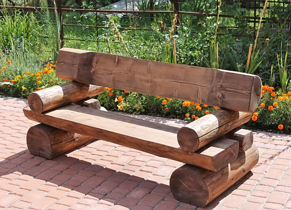 декор скамейки для сада