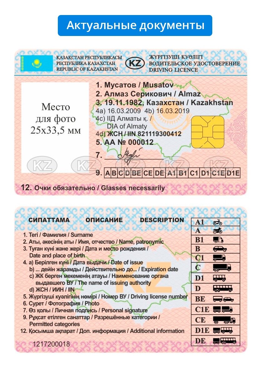 Водительское казахстан