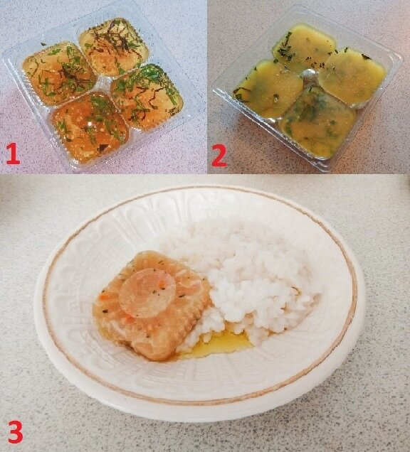 Каша с куриным желе