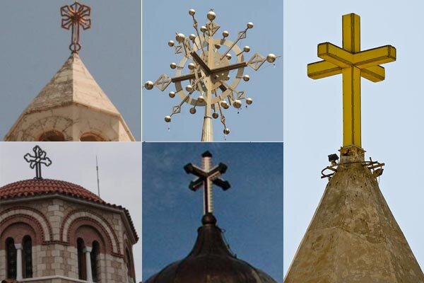 Другие варианты дизайнов трехмерных крестов, разбросанных по свету.