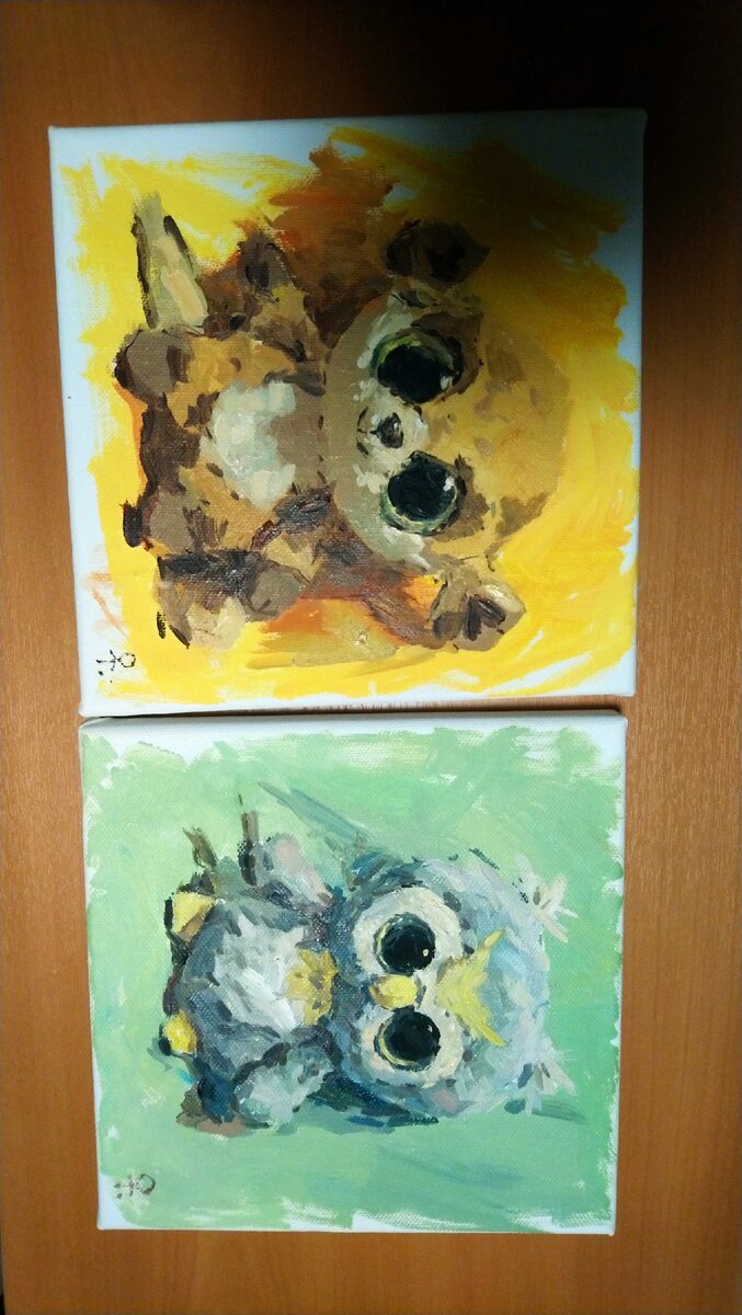 Две работы Олега Торопыгина с его стримов