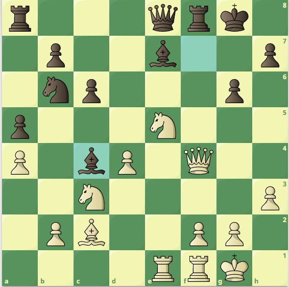 20 ход черных сделан. Как бы вы сыграли белыми?