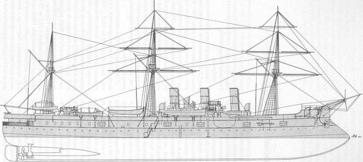 Память азова броненосный крейсер чертеж