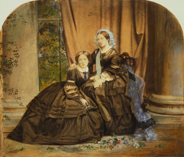 Викки с матерью, королевой Викторией