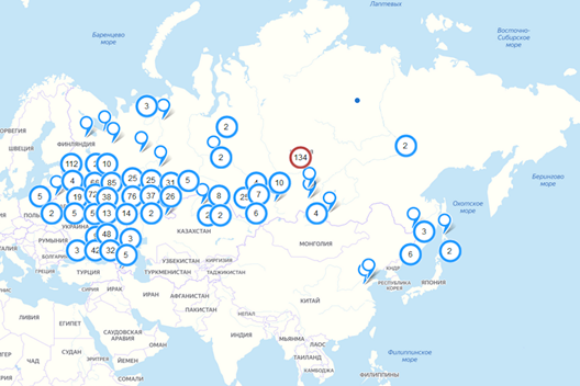 Карта отгрузок "Мировое Оборудование"