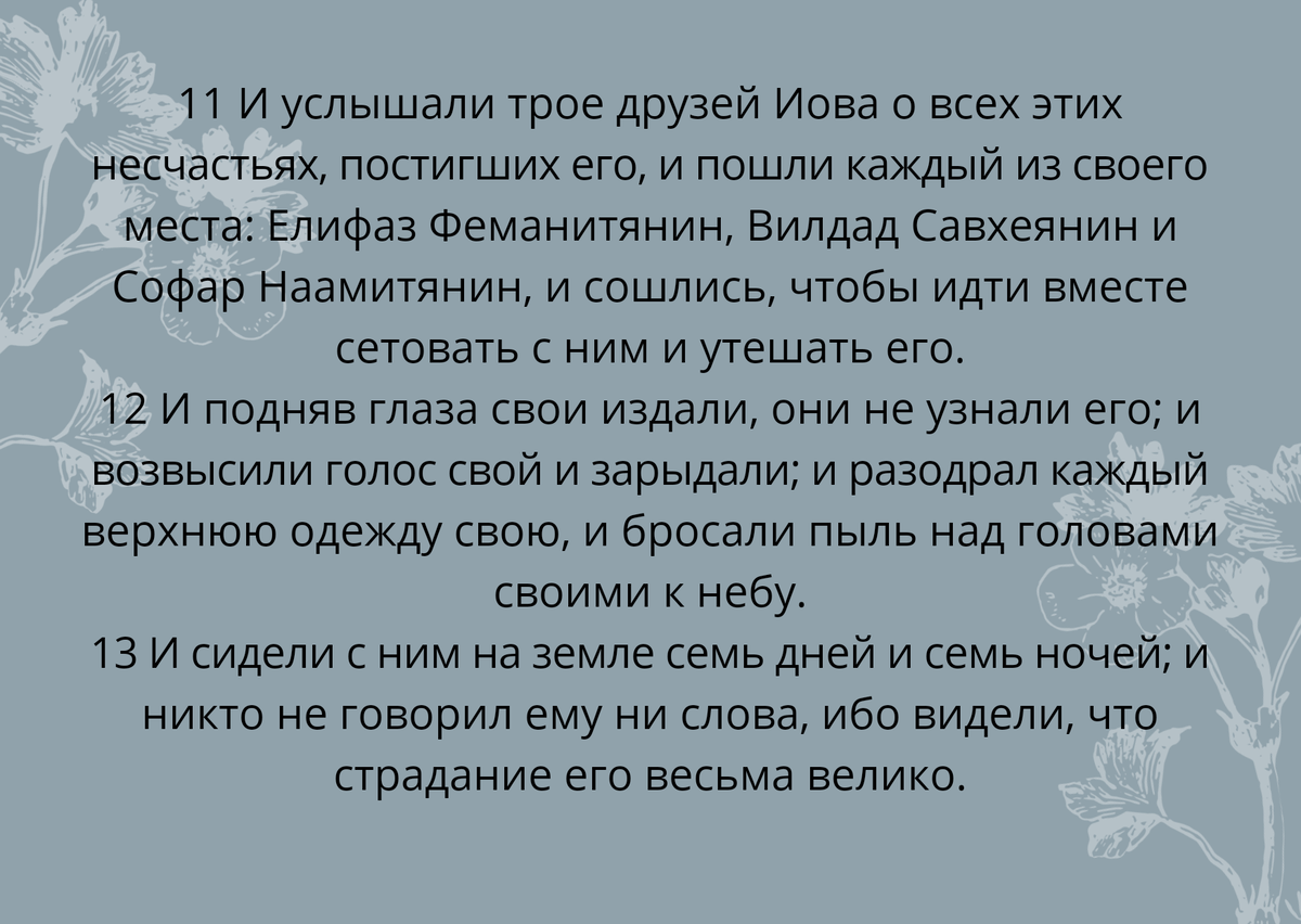 Книга Иова 12: 11-13