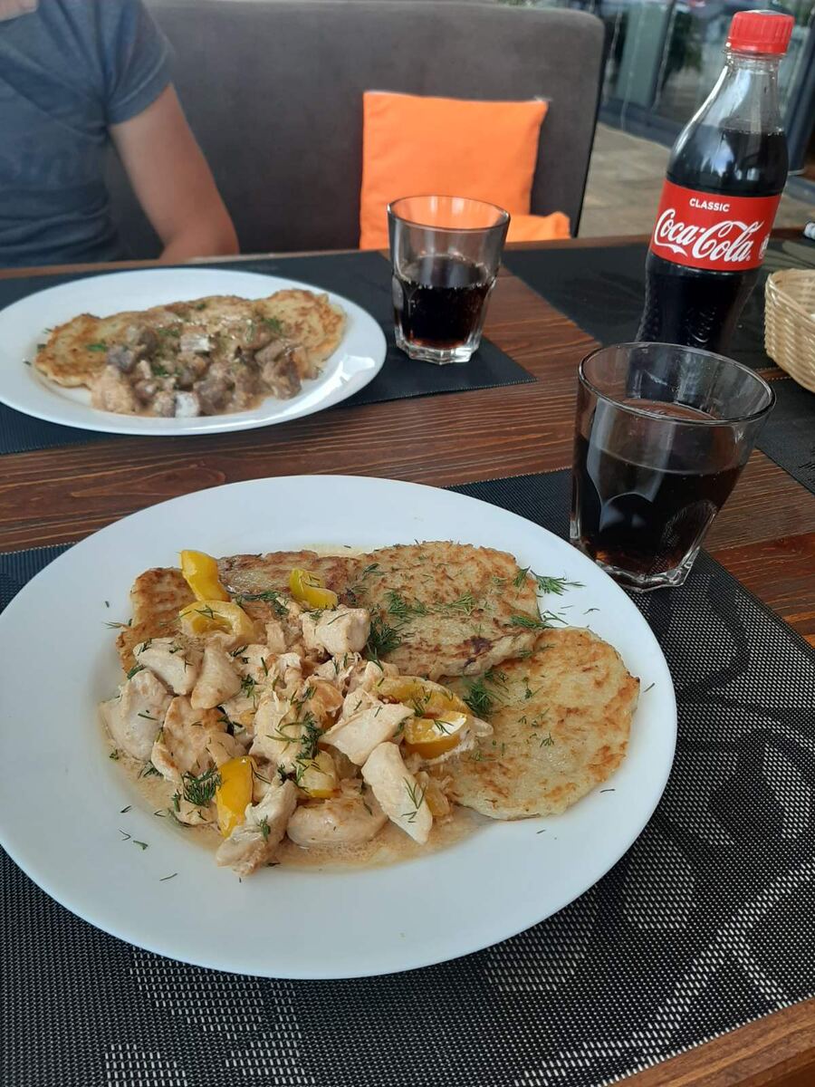 драники комбо, курица свинина