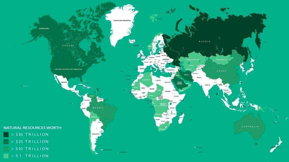 Более 50 трлн. долларов - это по 35 тысяч долларов или по 2,6 миллиона рублей на каждого гражданина России.