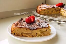 Вегетарианская ПП-шарлотка с яблоками