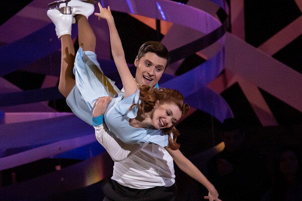 Александр Энберт и Ольга Кузьмина / Фото: кадр из шоу «Ледниковый период» на Первом канале