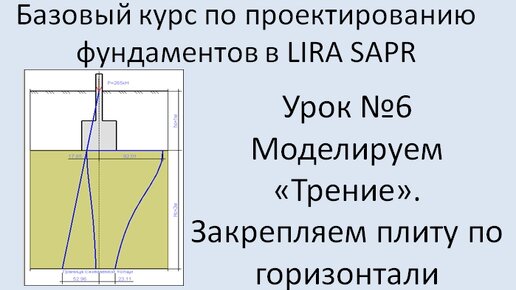 Фундаменты в Lira Sapr Урок 6 Моделирование трения под подошвой фундамента