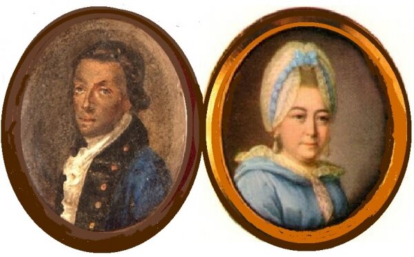 Осип Ганнибал и Мария Пушкина