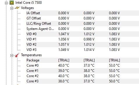 Нормальная рабочая температура CPU.