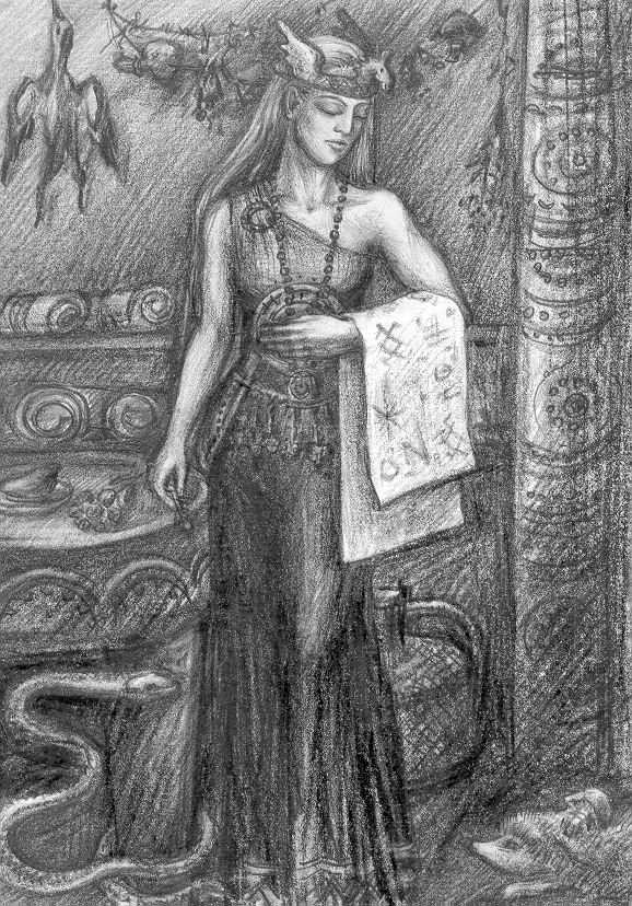 Дочь бога Юмо. Рисунок