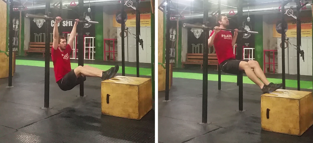 Перемещая тубу ближе-дальше относительно перекладины, мы меняем нагрузку на работающие мышцы.