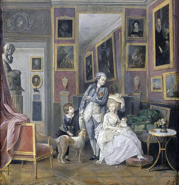 Граф А.С. Строганов с женой Екатериной Петровной и детьми в Париже