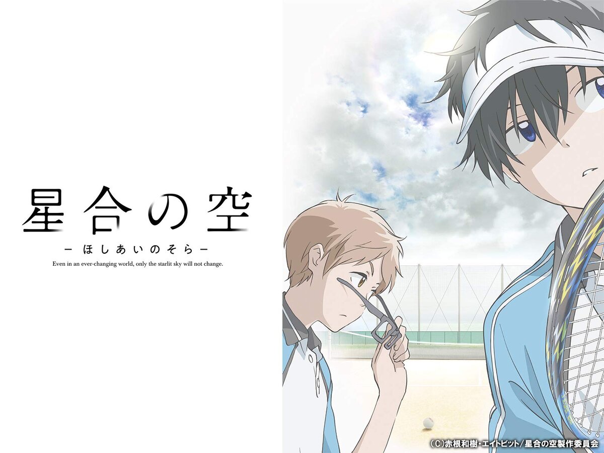 Постер к аниме-сериалу "Небо, где встретились звёзды"