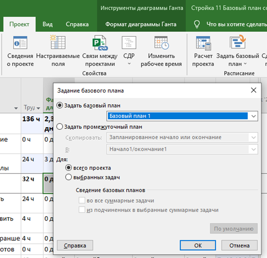 Базовый план проекта в ms project MS Project. Урок 11. Базовый план Часть 3 Работа с несколькими базовыми планами 