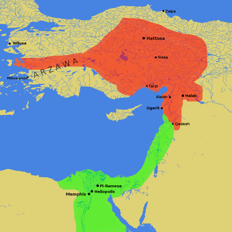Египет и Хеттское царство. Источник: Wikimedia.Commons