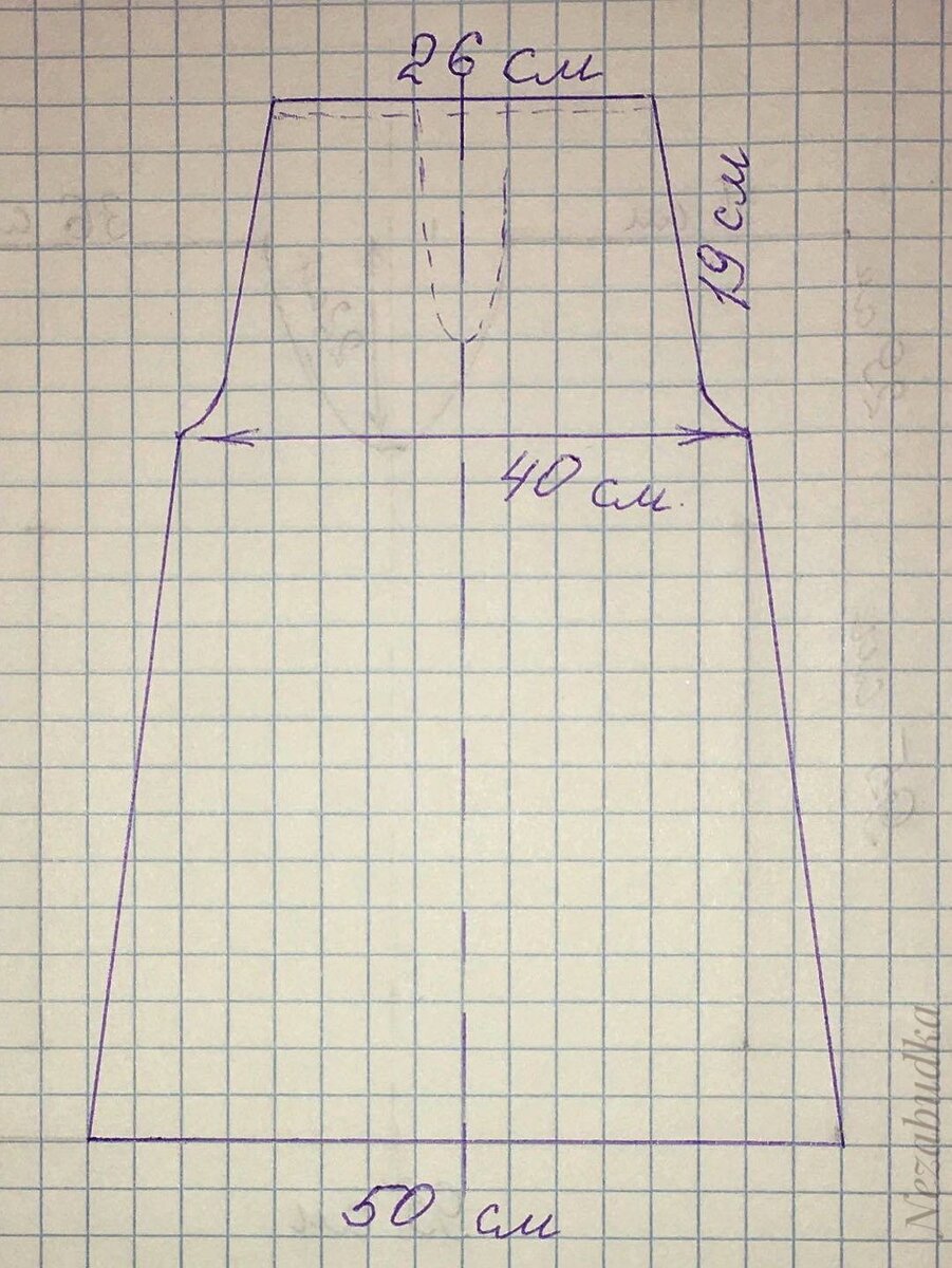 Выкройка туники на худенькую девочку - подростка