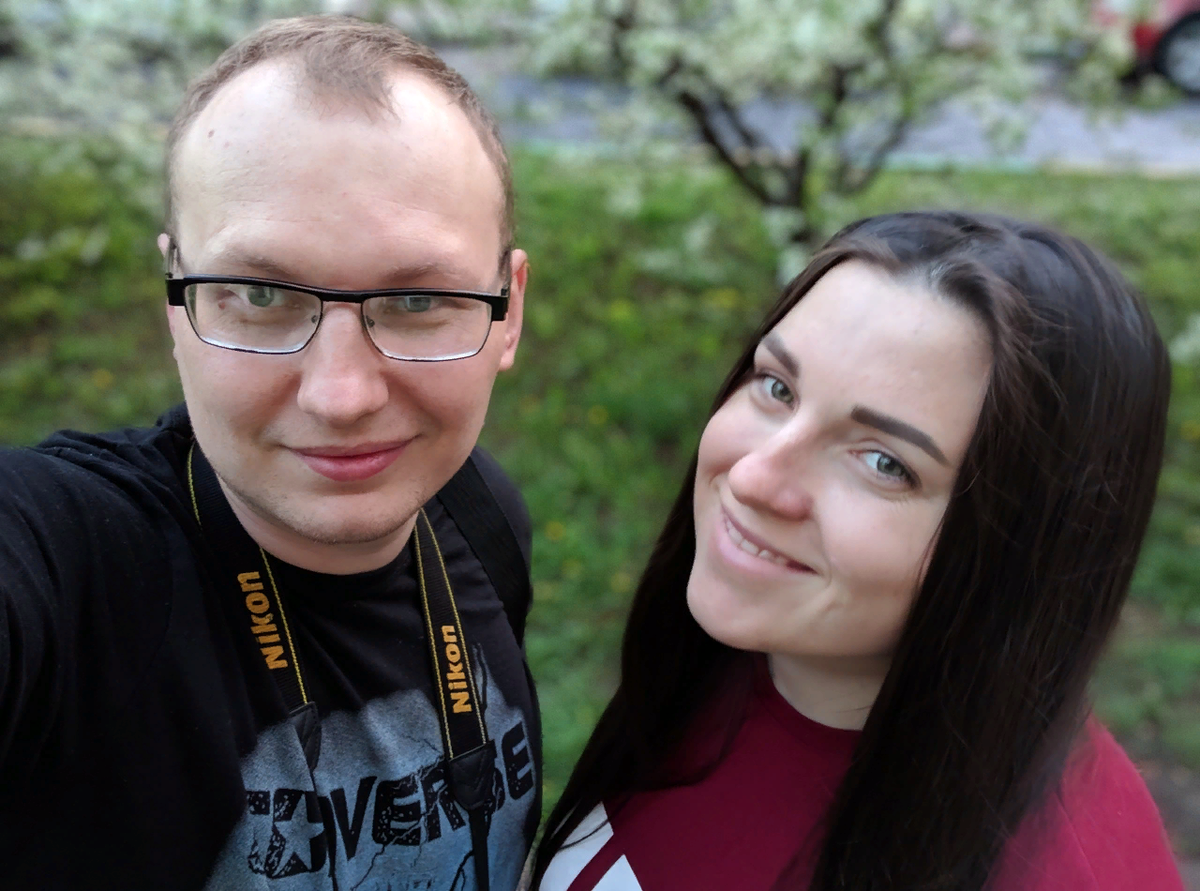 Автор Юлия Панарина с мужем