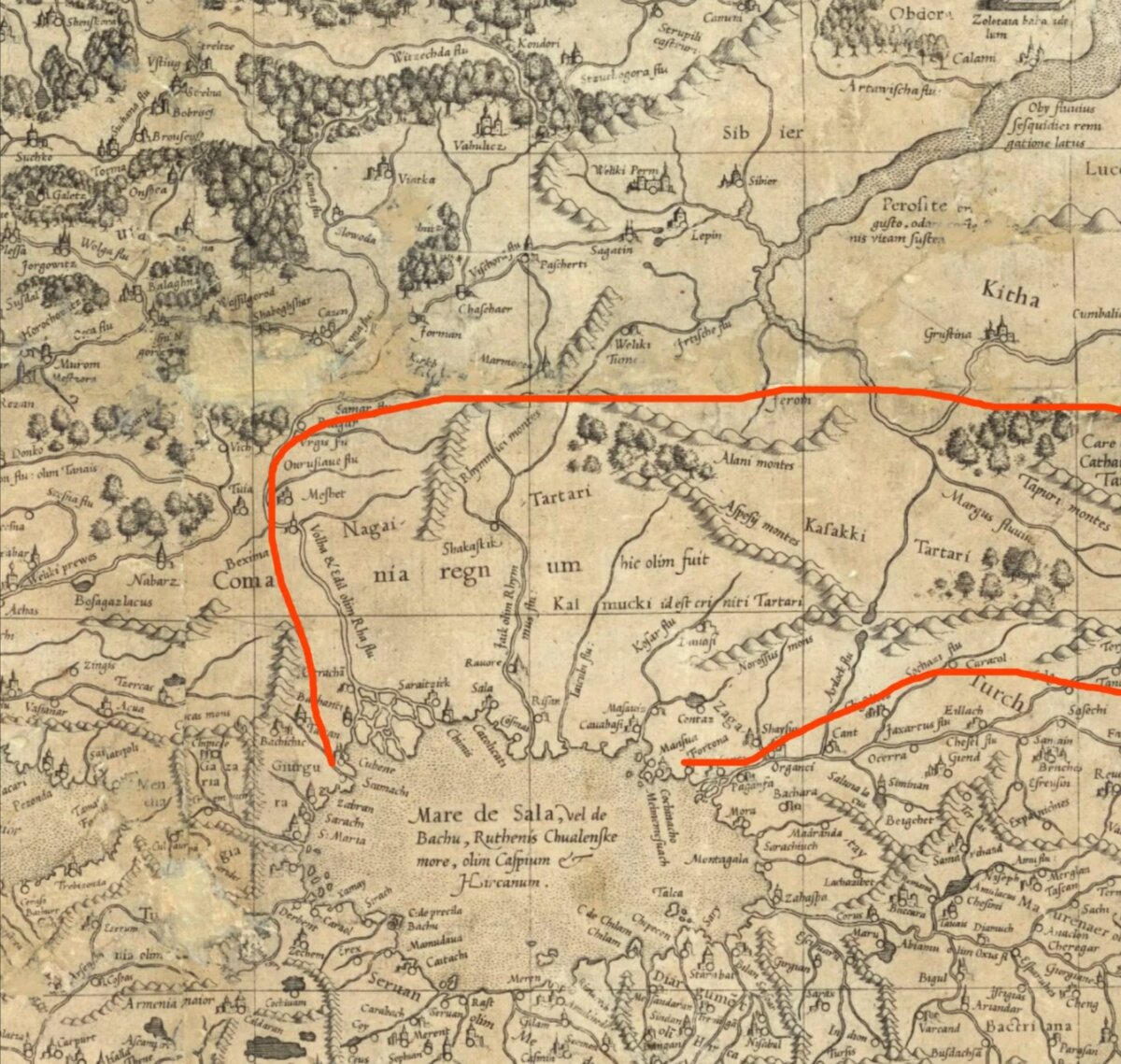 Часть карты мира 1569 года, Герорда Меркатора.