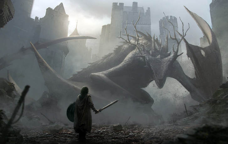 Новгородский воин против дракона