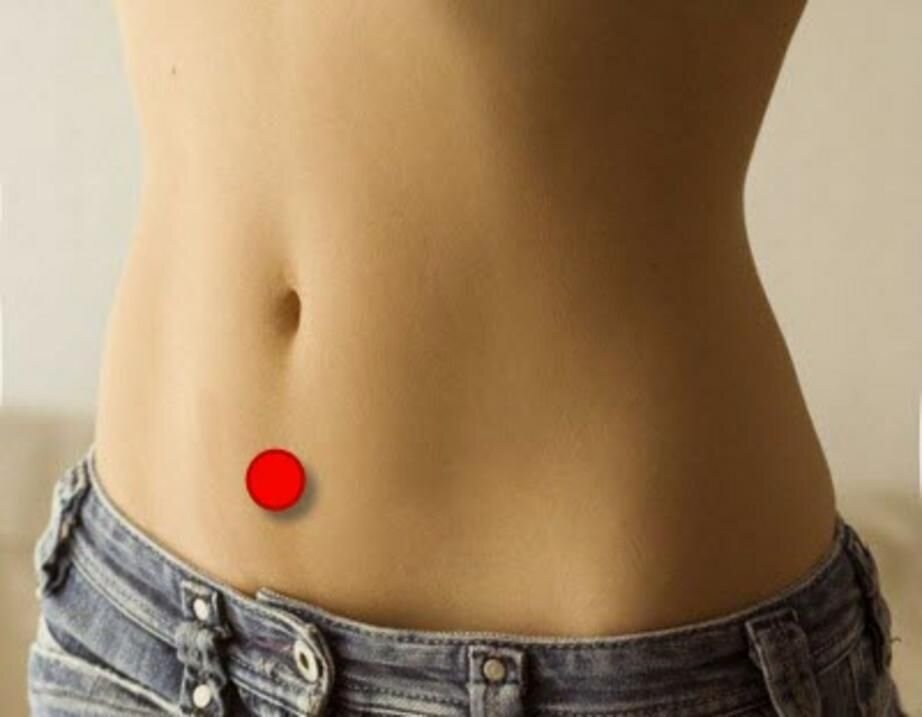 Лимфодренажный самомассаж 3 см ниже пупка