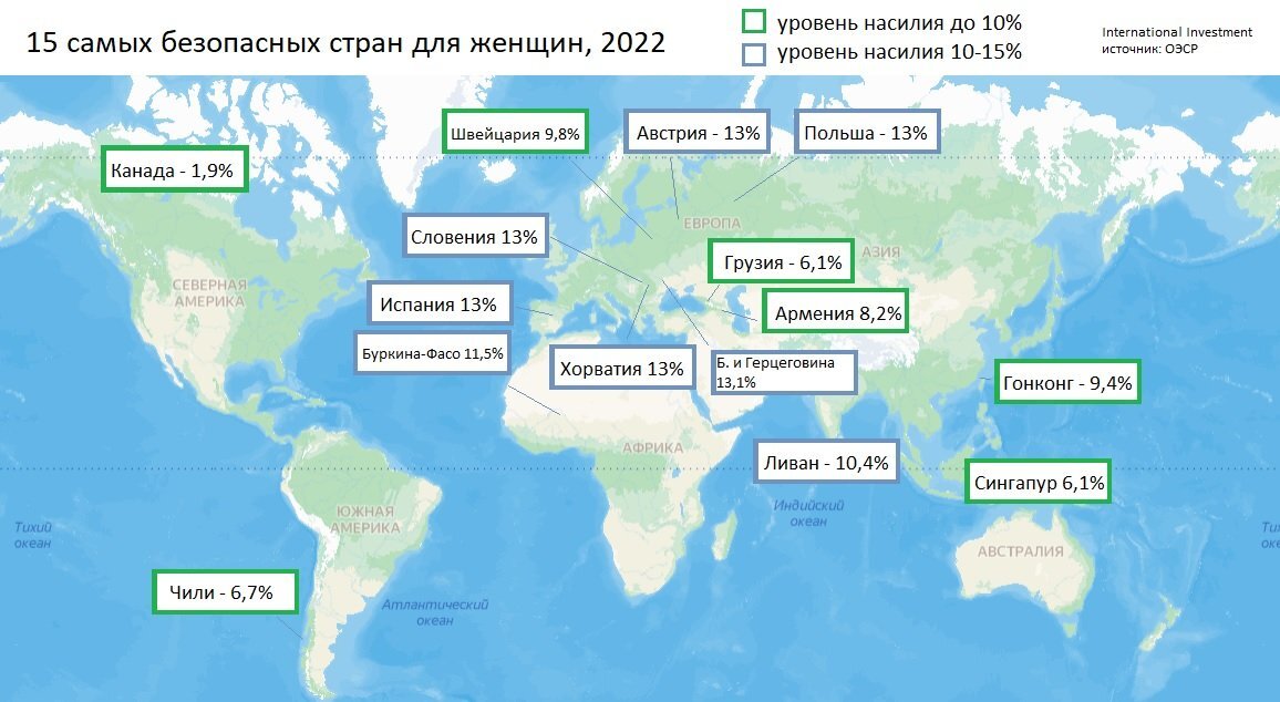 Самая безопасная Страна в мире для женщин. Самые безопасные страны Южной Америки. Карта безопасных стран.