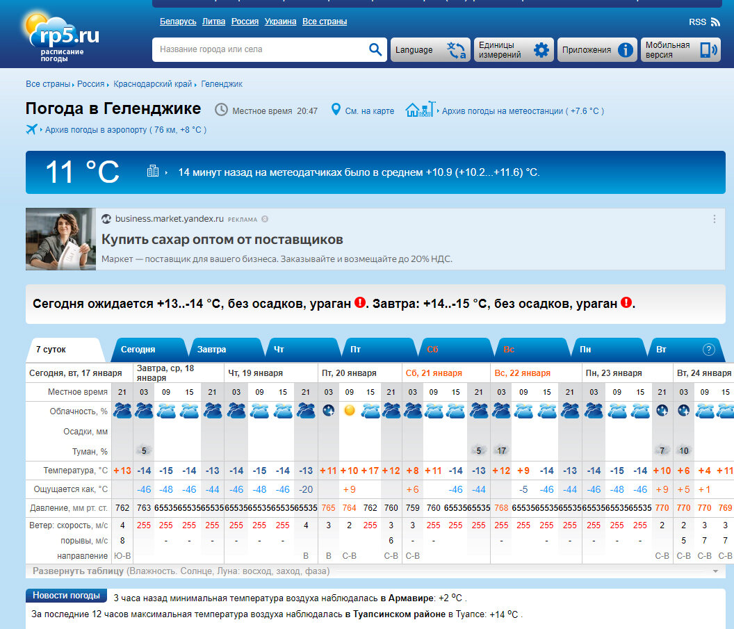 Карта осадков в геленджике сейчас