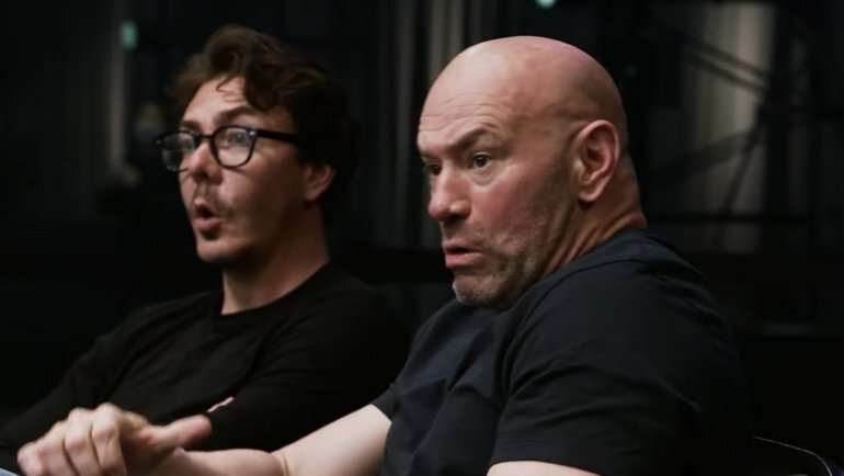    Дана Уайт (справа).Скриншот трансляции шоу Power Slap