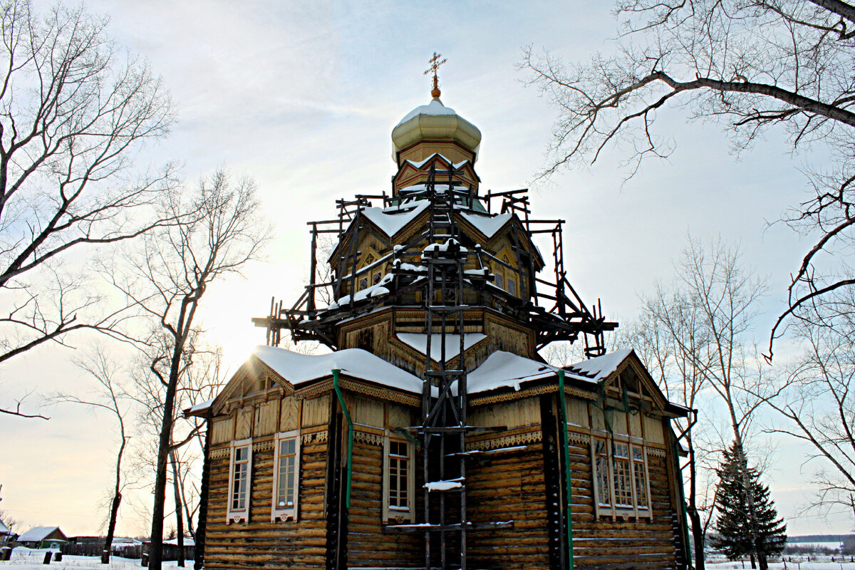 Церковь равноапостольной Ольги в селе Ольгино. Красноярский край. |  