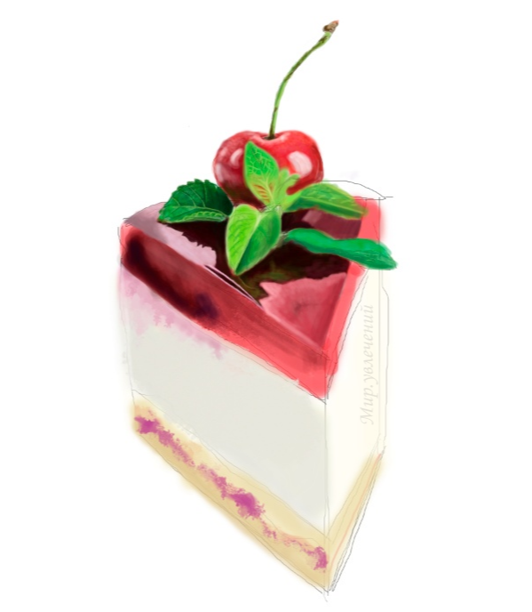 Изображение из личного архива: растровый рисунок пироженки