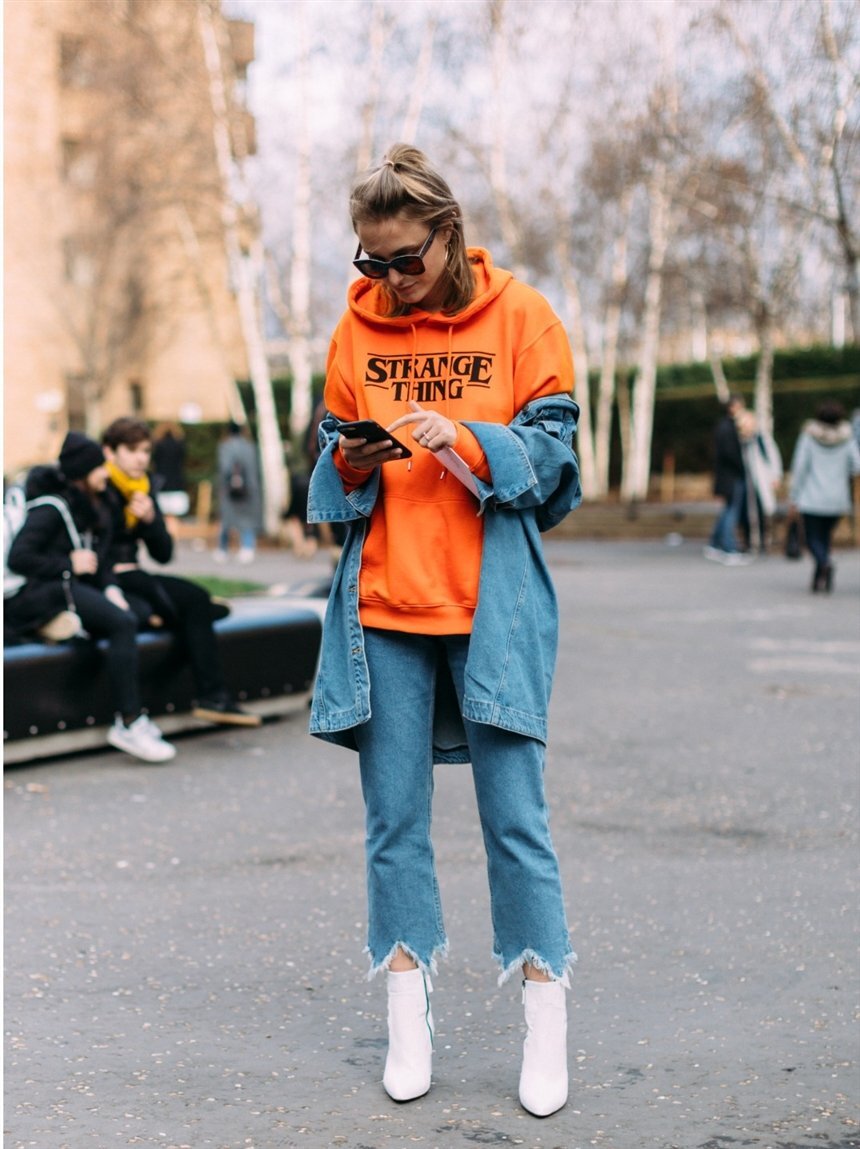 Худи оверсайз черная Street Style