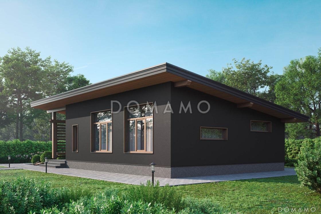 Проект D4807 в темном исполнении фасадов