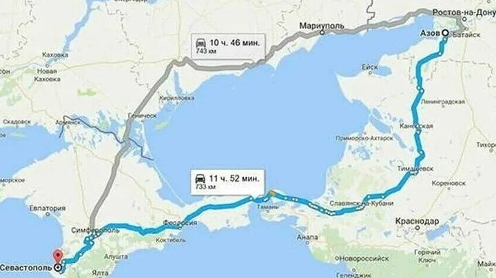 АЛЬТЕРНАТИВНЫЙ МАРШРУТ В СЕВАСТОПОЛЬ ИЗ РОСТОВА-НА-ДОНУ – ТРАССА ДЛЯ БОЛЬШЕГРУЗОВ. ФОТО: СКРИНШОТ ИЗ СООБЩЕСТВА "INFOTOWN – НОВОСТИ СЕВАСТОПОЛЯ" ВО "ВКОНТАКТЕ"