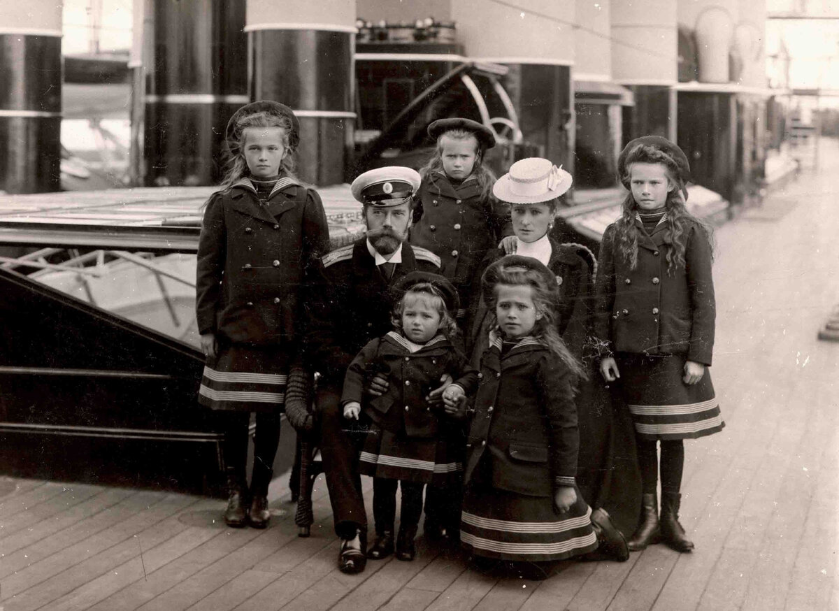 Царская семья на яхте «Штандарт», 1907 г.