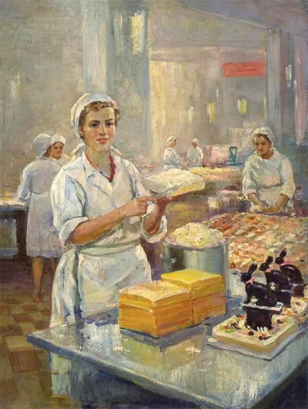 Нора Александр «На фабрике «Большевик» 1954