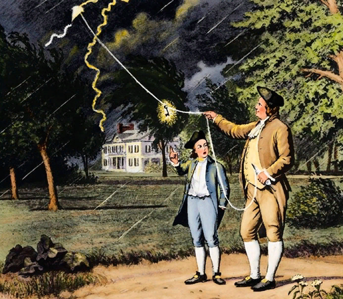 Рисунок 1 - Эксперимент Бенджамина Франклина